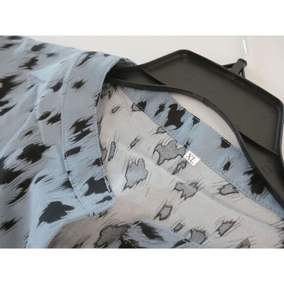 Women's Blue 3/4 Puff Sleeve Top XL - Picture 7 of 7